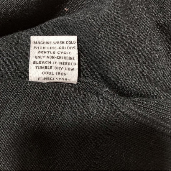 525 America Black Sweater Dress | Long Sleeve | Button Up Collar - Picture 11 of 14